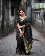 Premium Black Jacquard Saree
