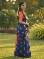 Elegant Blue Jacquard Saree