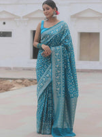 Elegant Sky Blue Jacquard Saree