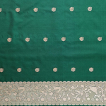 Bottle Green Jacquard Saree for Women
