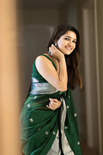 Mahendi Green Jacquard Saree