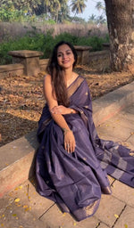 Elegant Purple Jacquard Saree