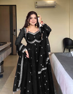 Neha Elegant Black Festival Anarkali Suit Set
