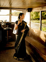 Black Jacquard Saree 