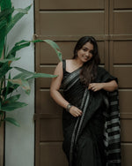 Classic Black Jacquard Saree