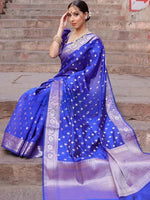Blue Jacquard Saree
