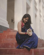 Blue Jacquard Saree