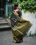 Premium Black Jacquard Saree