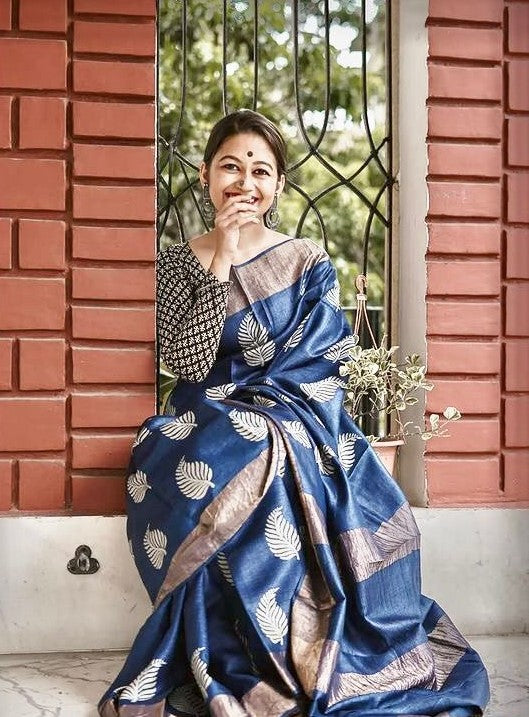 Elegant Blue Jacquard Saree – Premium Traditional & Festive Wear