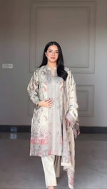 Premium Berry Silk Ready-Made Suit Set with Dupatta