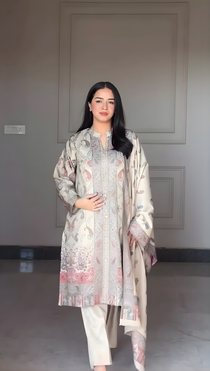 Premium Berry Silk Ready-Made Suit Set with Dupatta