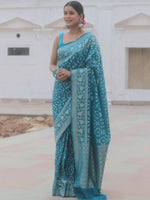 Elegant Sky Blue Jacquard Saree