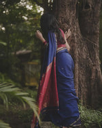 Blue Jacquard Saree