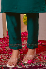 Green Marina Viscose Silk Multi Embroidered Suit Set