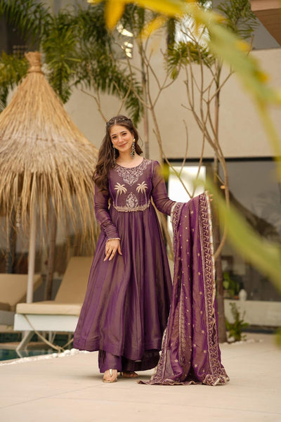 Wine Grace Silk Blend Set
