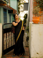 Black Jacquard Saree 