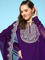 Purple Noor Georgette Suit Set