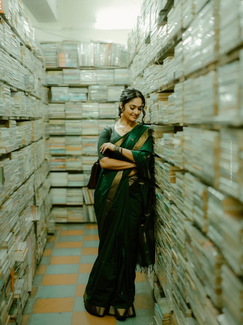 Green Jacquard Saree