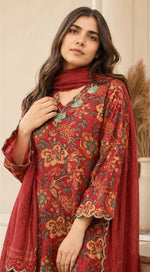 SOMIYA Women’s Pure Cotton Printed Suit Set with Dupatta