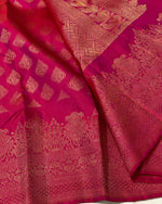 Cerise Pink Jacquard Saree