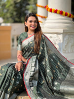 Green Jacquard Saree