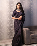 Elegant Purple Jacquard Saree – Premium Weave, Festive & Wedding-Ready