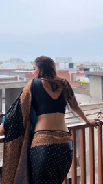 Onyx Black Jacquard Saree