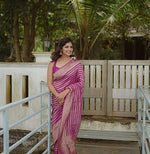 Blush Pink Jacquard Saree