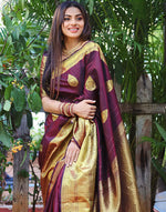 Premium Wine Jacquard Saree