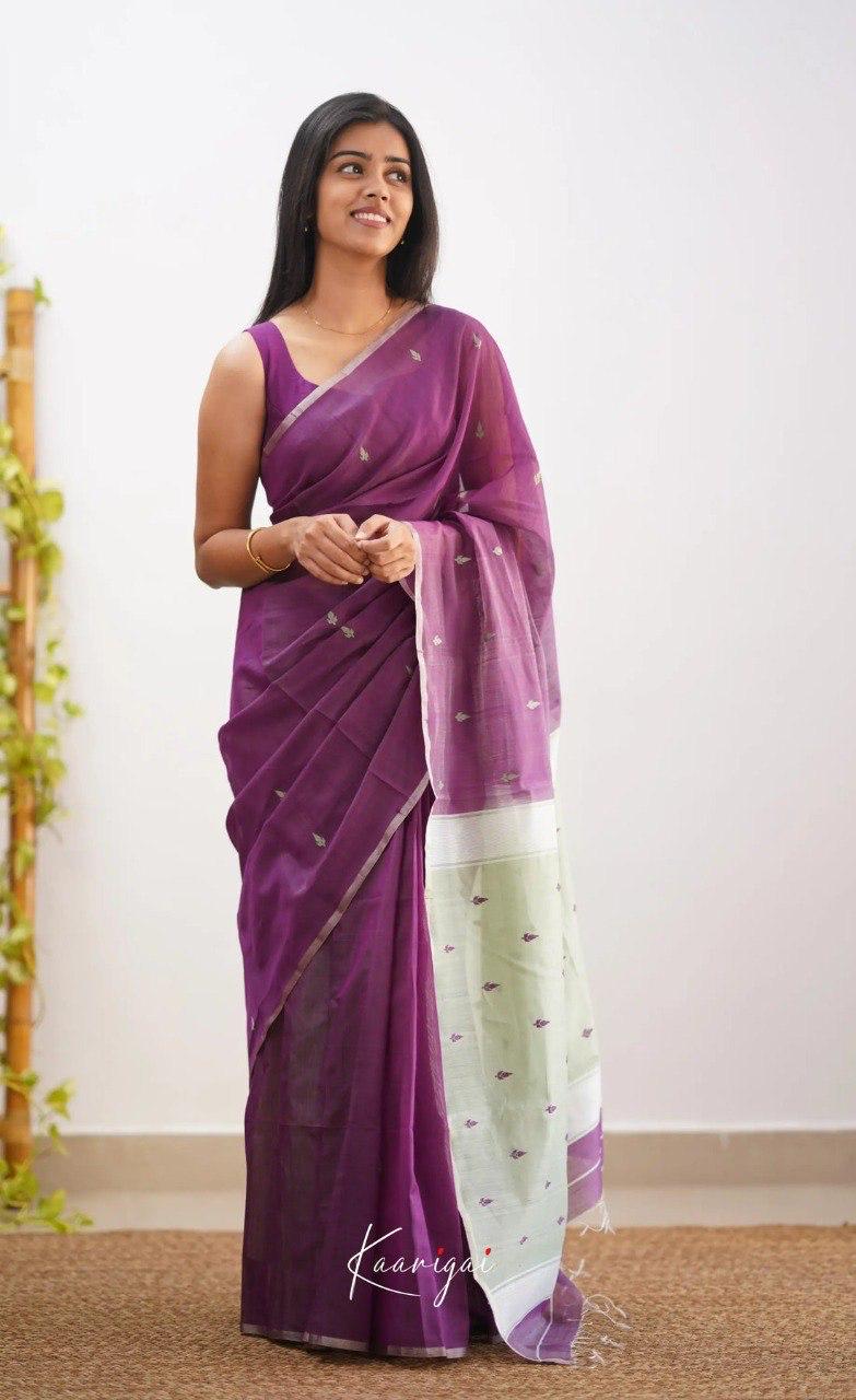 Wine Pista Jacquard Saree 