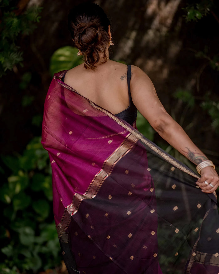 Purple Jacquard Saree – Royal, Stylish & Premium Ethnic Wear