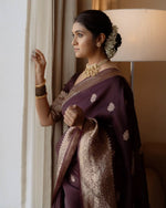 Elegant Maroon Jacquard Saree