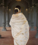 White Jacquard Saree