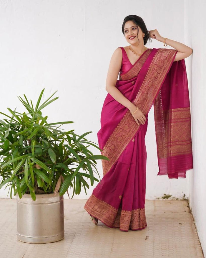 Majestic Maroon Jacquard Saree – Rich Woven Beauty for Weddings & Festive Occasions