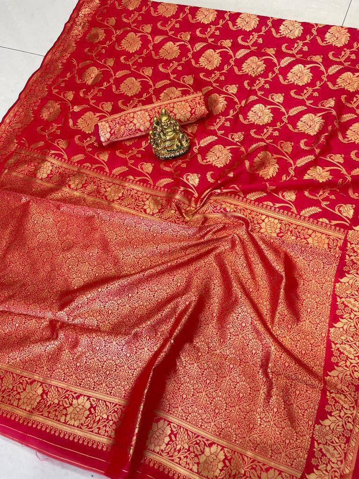 Elegant Maroon Jacquard Saree – Premium Festive & Party Wear