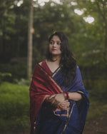 Blue Jacquard Saree
