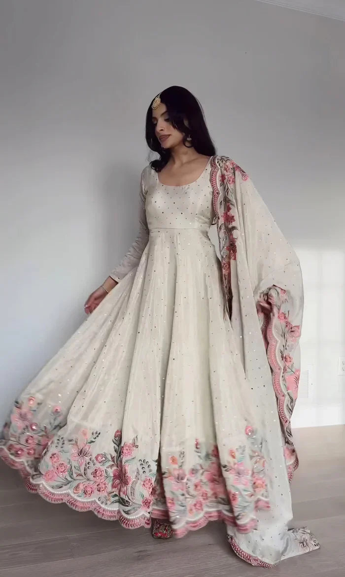 Amruta Premium Pure Vichitra Silk Gown