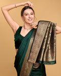 Premium Green Jacquard Saree for Women – Elegant Festive & Occasion Wear