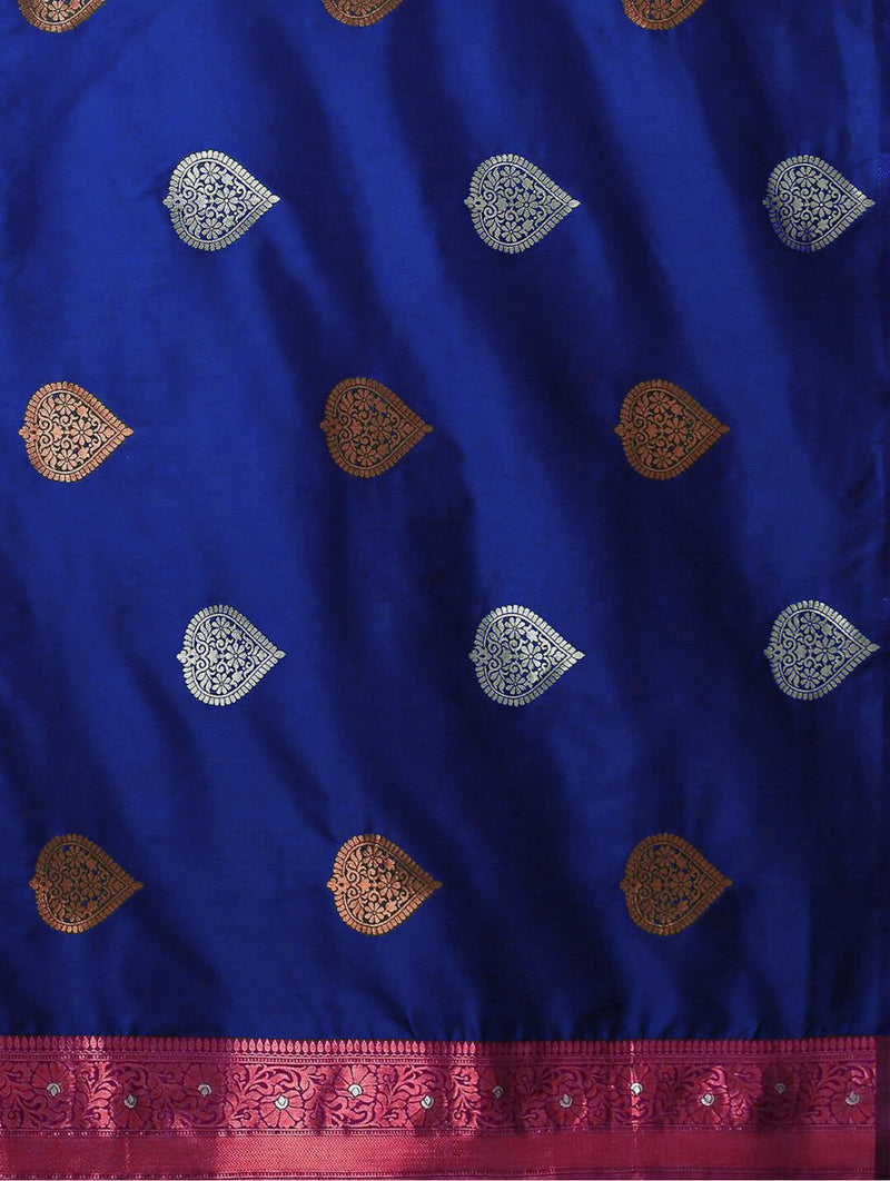 Blue Jacquard Saree