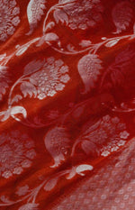 Radiant Red Jacquard Saree
