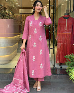 Handcrafted Cotton Ensemble with Detailed Thread Work