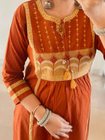 Artistic Mul Cotton Outfit Featuring Embroidery Craft