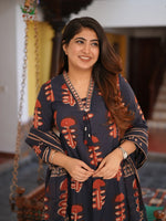 Hand Block Printed Mul Cotton Ethnic Wear Set