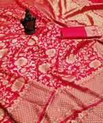 Royal Red Jacquard Saree