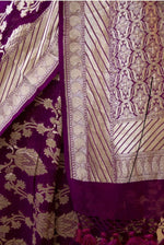 Regal Dark Purple Jacquard Saree