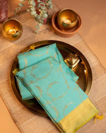 Premium Light Blue Jacquard Saree