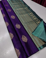 Royal Purple Jacquard Saree