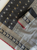 Black Jacquard Saree