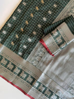 Green Jacquard Saree