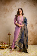 Pink Embroidered Kurta Pant Set